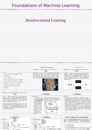 FAFU机器学习10-1 Reinforcement Learning课件