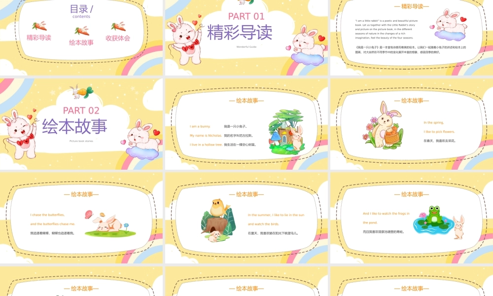 儿童阅读绘本--我是一只小兔子