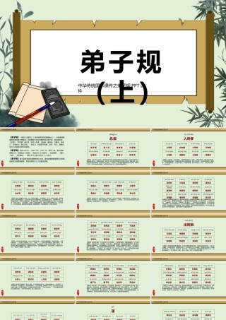 中国文化国学教育之弟子规课件（上）