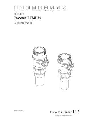E H超声波液位计FMU30系列说明中文版
