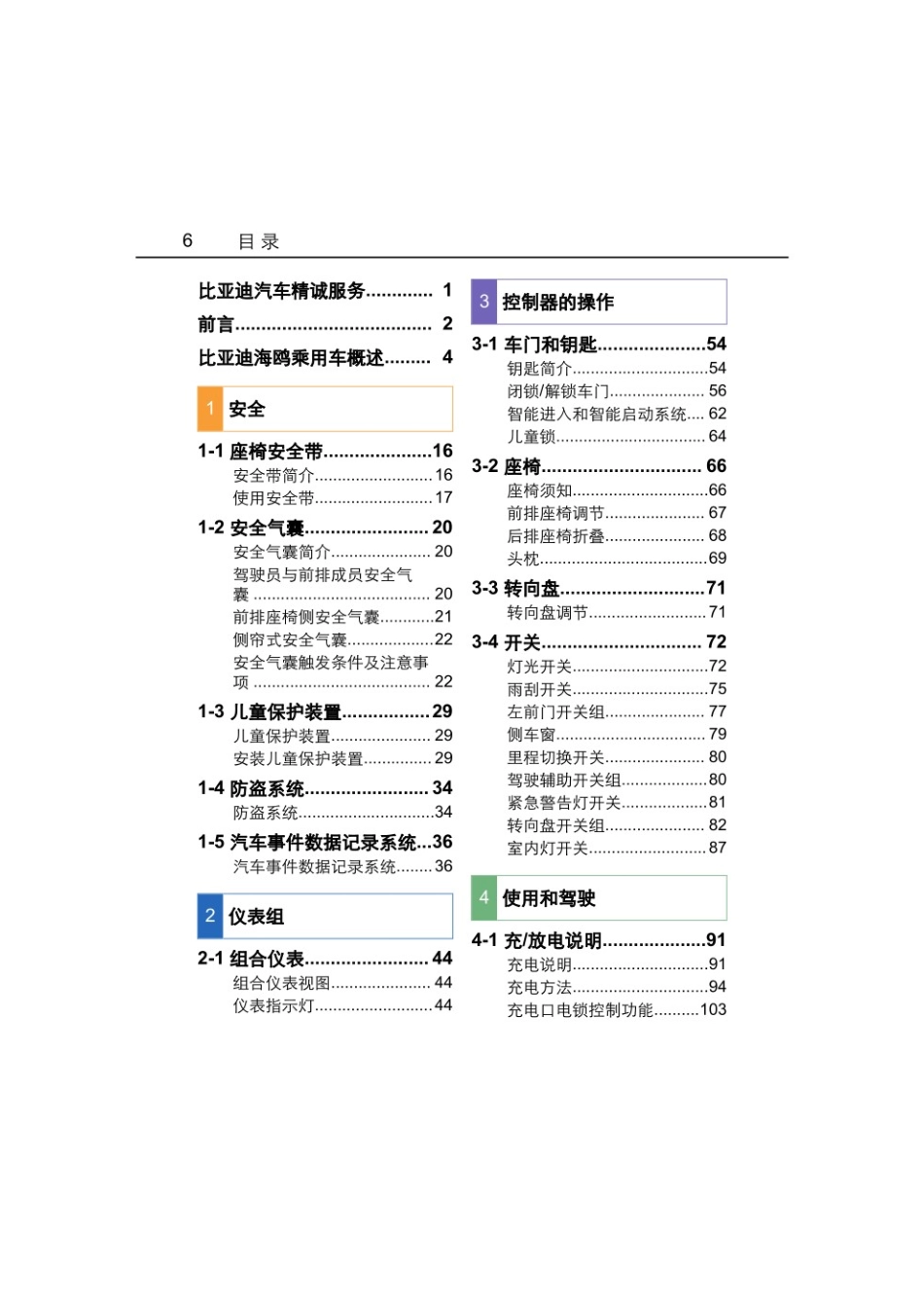 比亚迪海鸥说明书_第2页