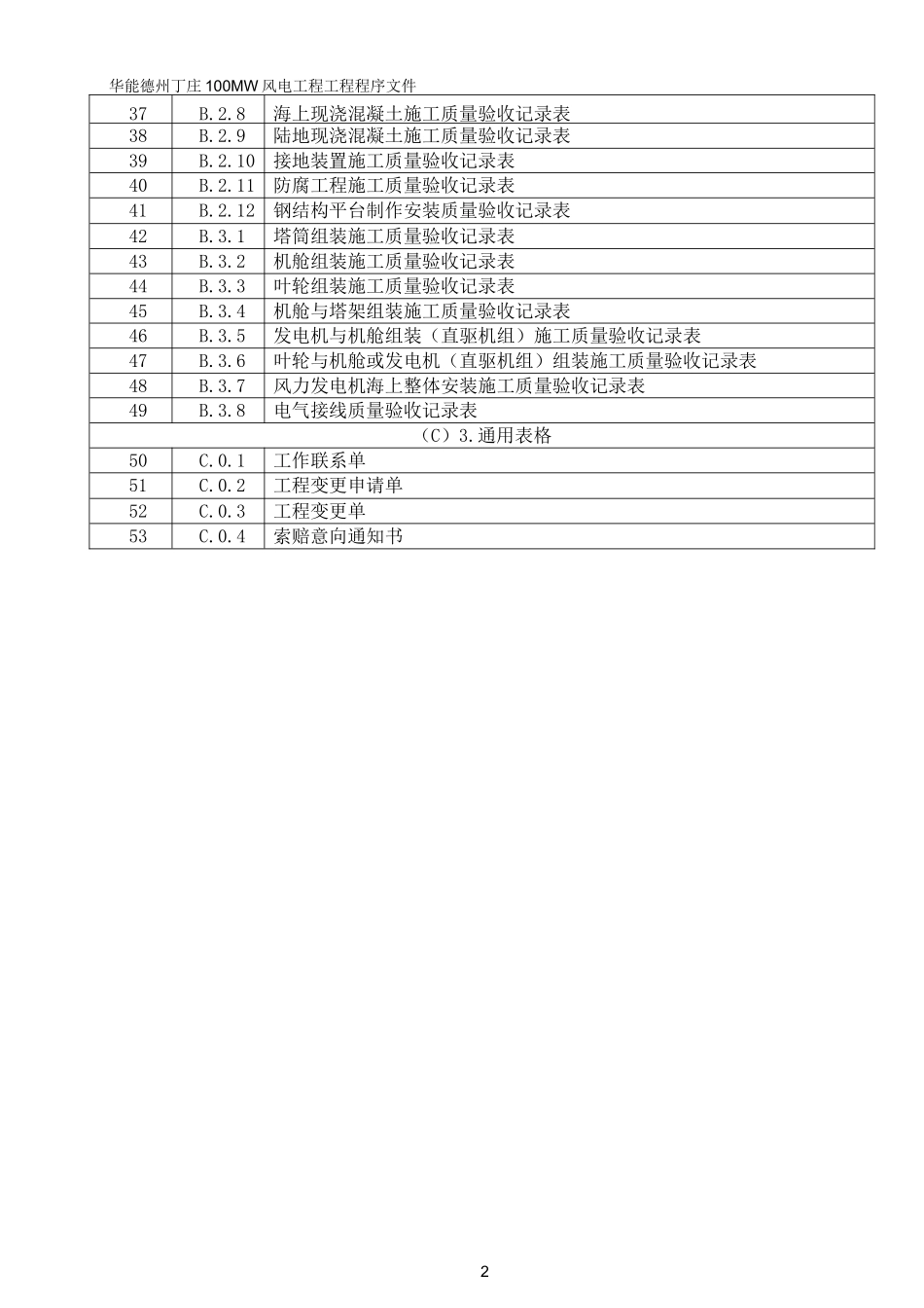 NB-T31084-2016风力发电工程建设施工监理表式_第2页