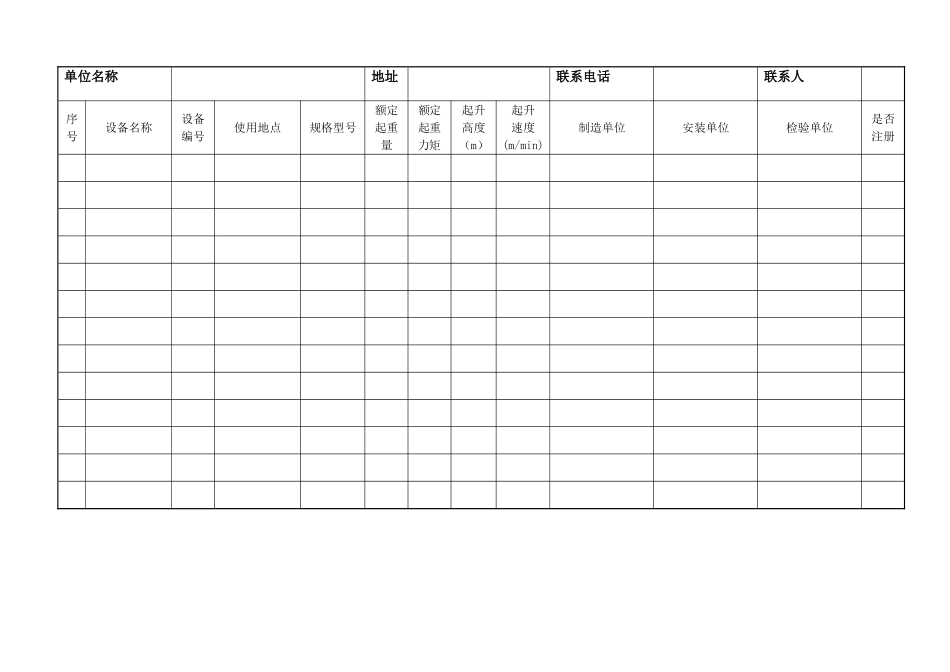 机 械 设 备 台 帐台账_第2页