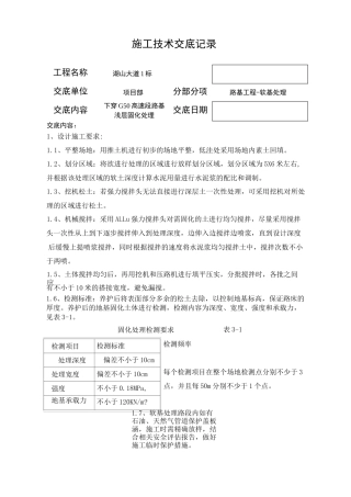 浅层固化技术交底