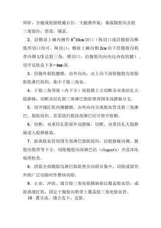 腹股沟淋巴结清扫术