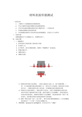 材料表面形貌测试