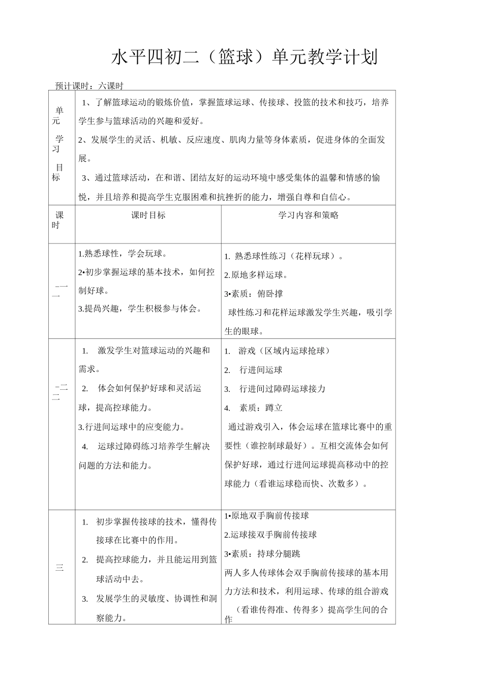 初中八年级体育《篮球行进间变向运球》教学设计_第3页