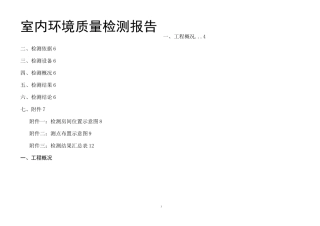 室内环境监测报告