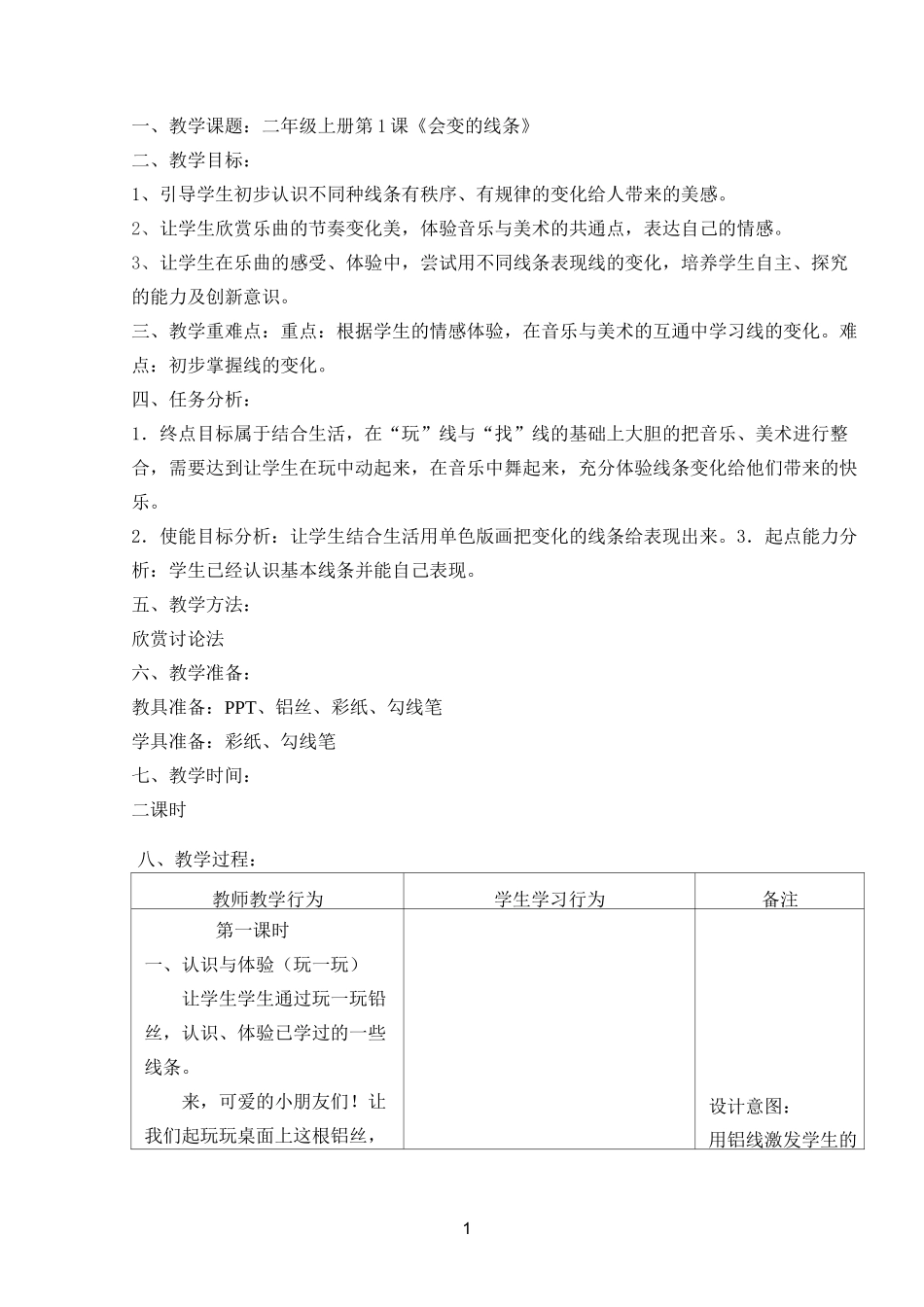 美术教案《会变的线条》_第1页