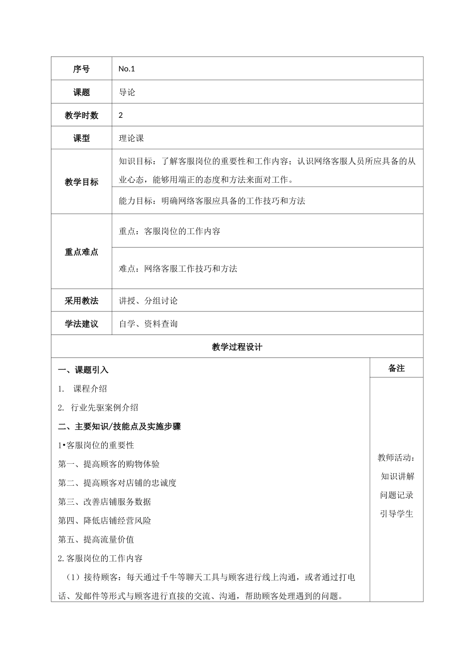 新电商精英-网店客服配套教案_第3页