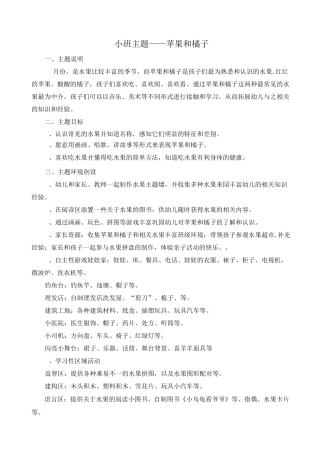 主题计划主题包《苹果和橘子》