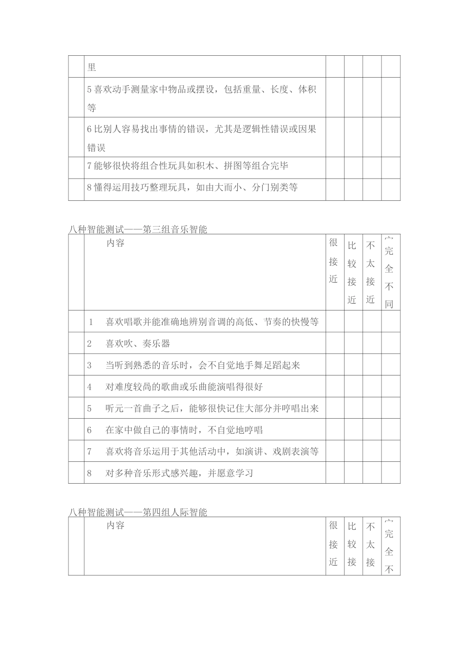 八大智能测试题_第3页