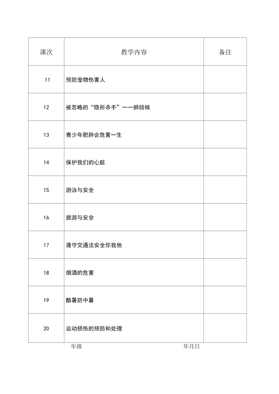 八年级下册心理健康教育教案(全册)_第2页