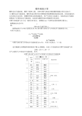 爆炸极限计算资料