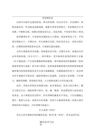 青春期生殖健康