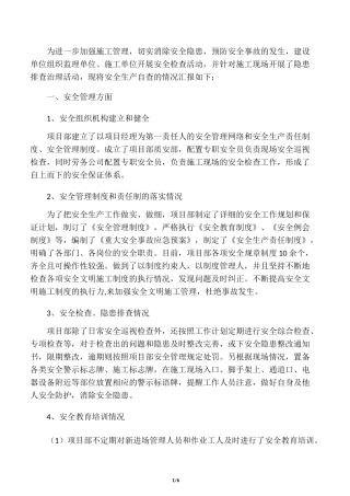 安全隐患排查报告