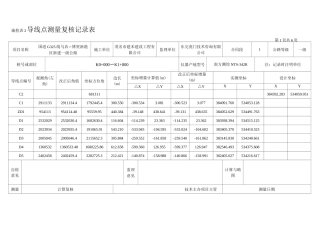 导线点测量复核记录