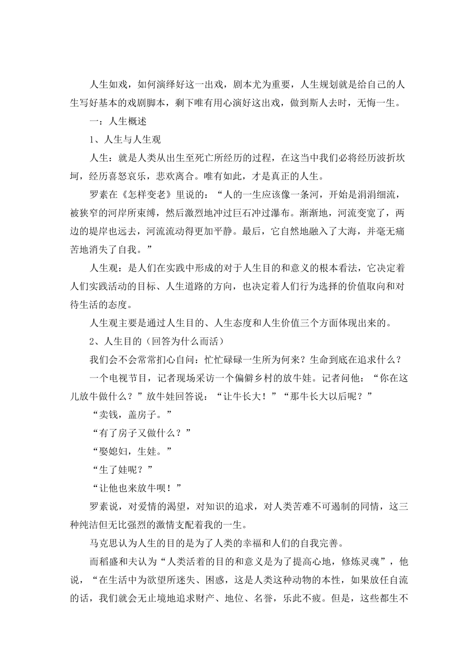 最好的人生规划模板_第1页