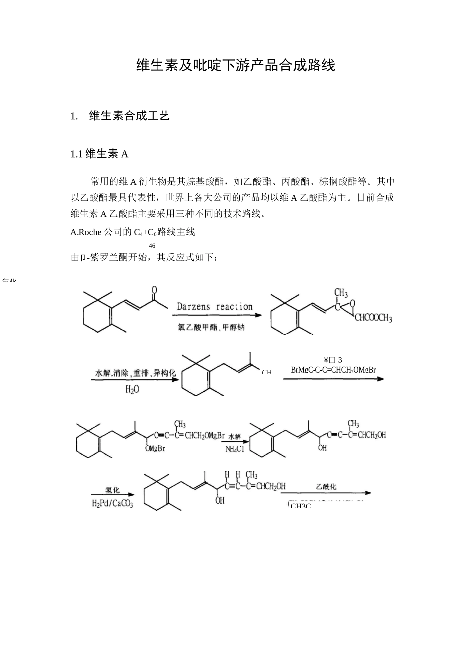 维生素及吡啶下游产品合成路线_第2页