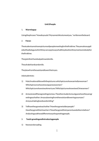 高职国际英语1 unit 1