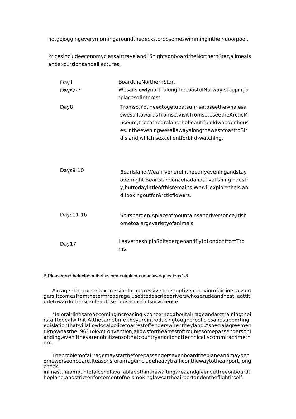 国际高中入学考试模拟试卷英语_第3页