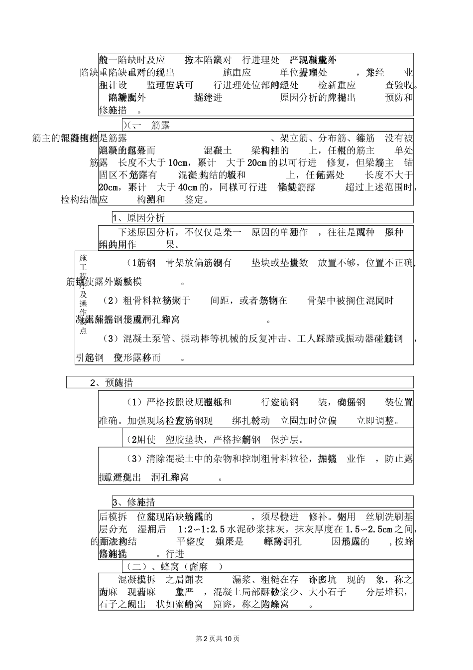 混凝土修补技术交底(DOC)_第2页