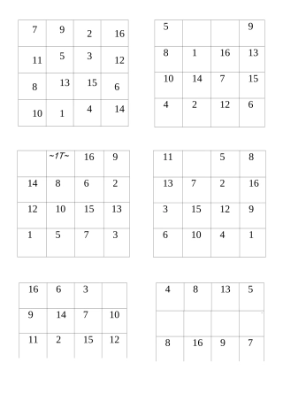 舒尔特表注意力训练