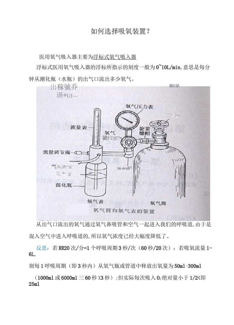 吸氧装置与吸氧注意事项_第1页