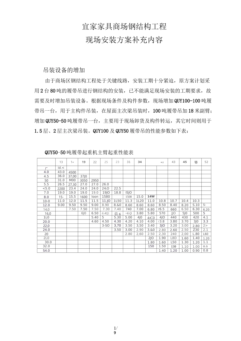 钢结构吊装履带吊行车路线_第1页