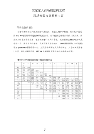 钢结构吊装履带吊行车路线