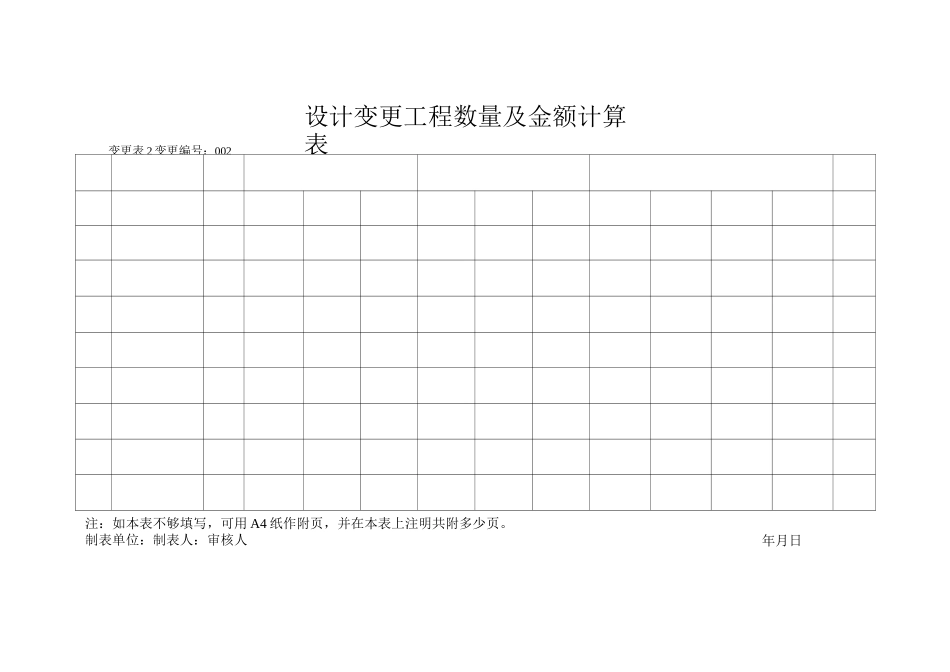 设计变更工程数量及金额计算表_第3页
