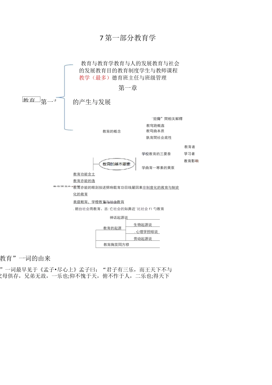 教育的概述、三要素、本质、功能_第1页