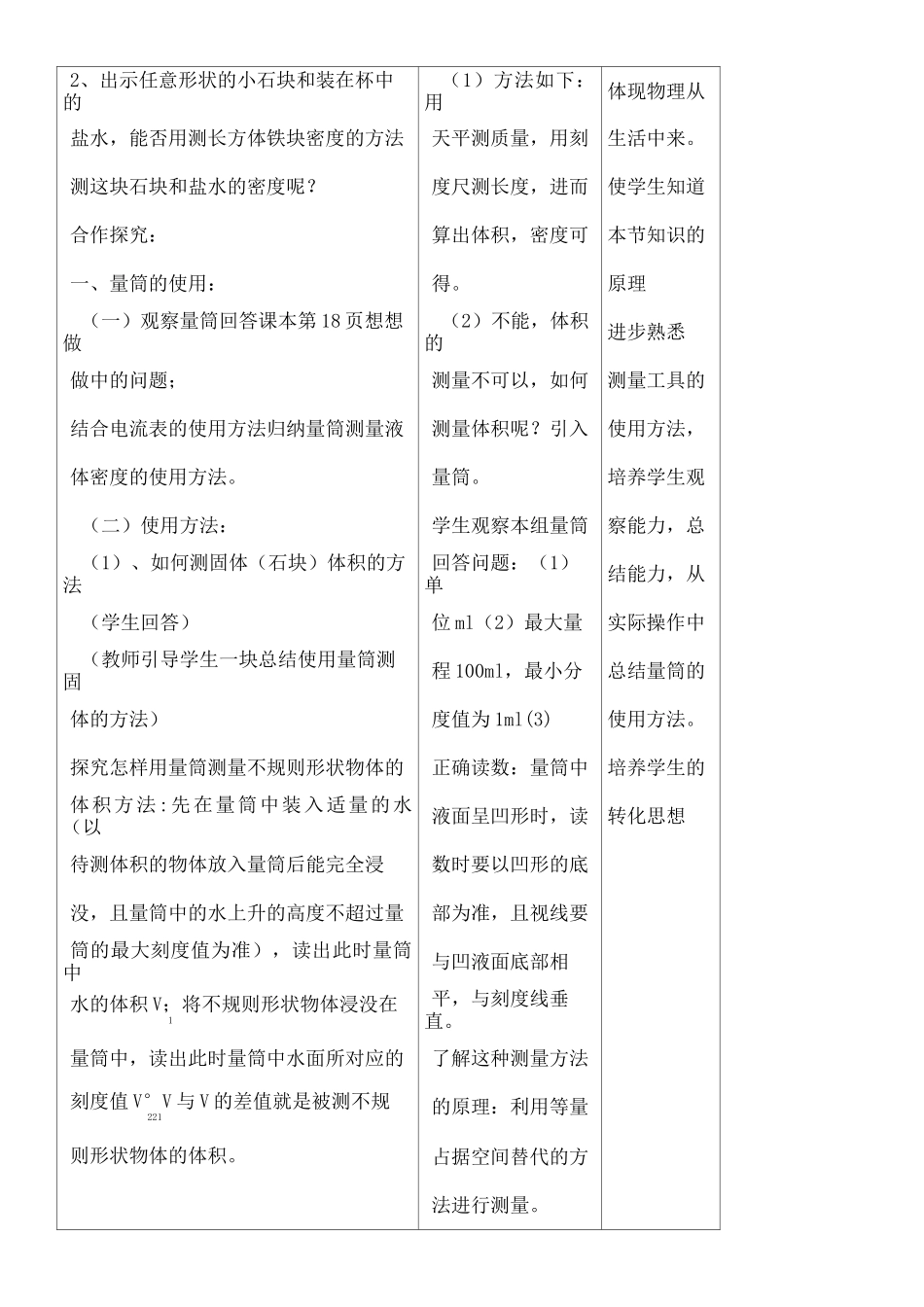 测量物质的密度教学设计_第2页