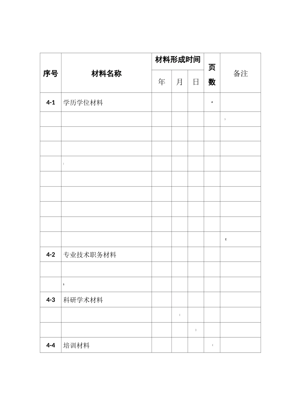 干部人事档案目录模板_第3页