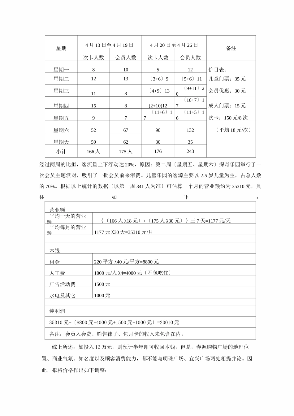 儿童乐园商业计划书_第3页