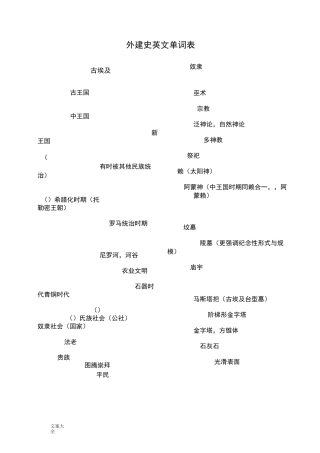 外国建筑史-英语词汇