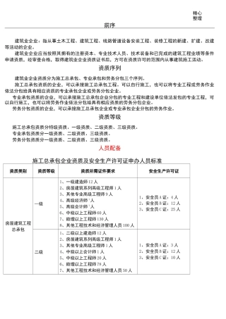建筑企业资质升级所需证件大全