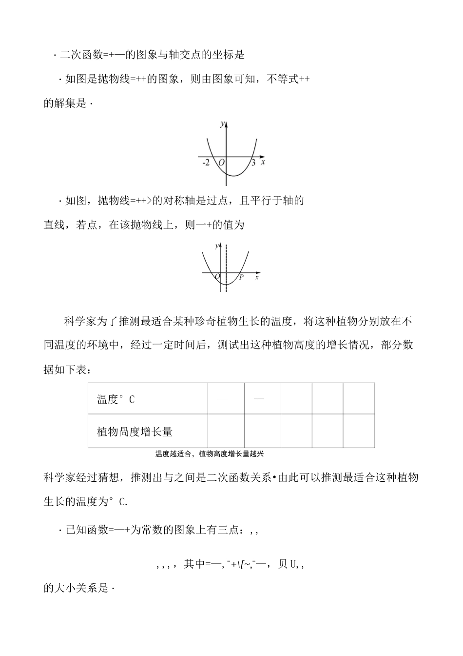 二次函数-专项复习训练_第3页