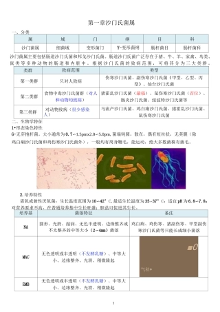 肠道病原菌——沙门氏菌属