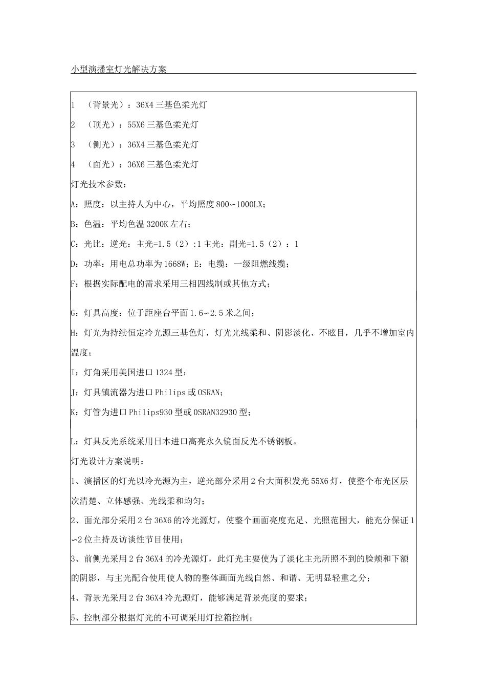 小型演播室灯光解决方案_第1页