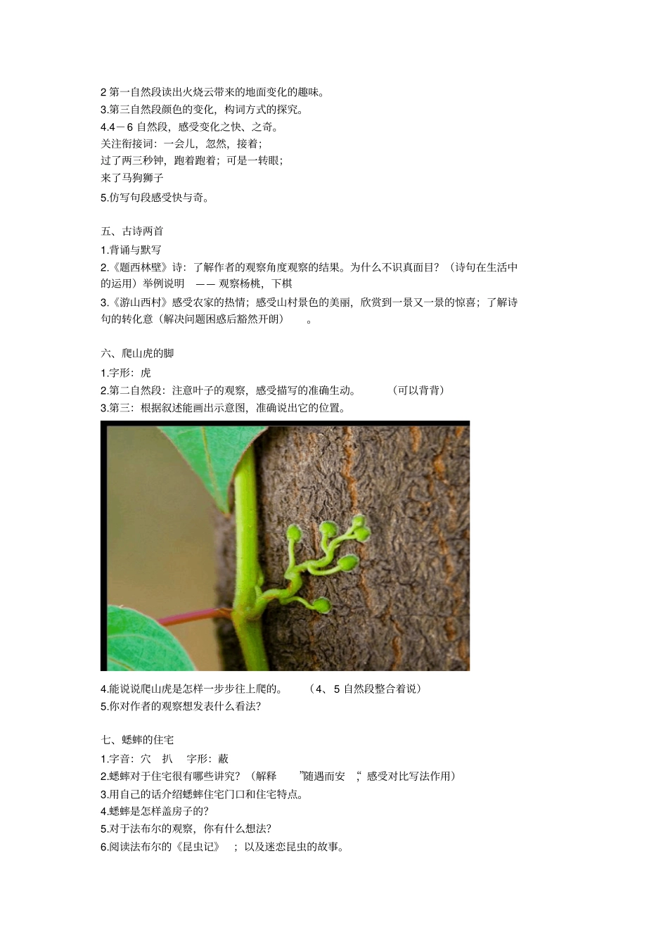 四年级上册语文课文备课_第2页