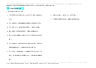 四年级上学期之学习目标了解眼睛和口腔的保健方法