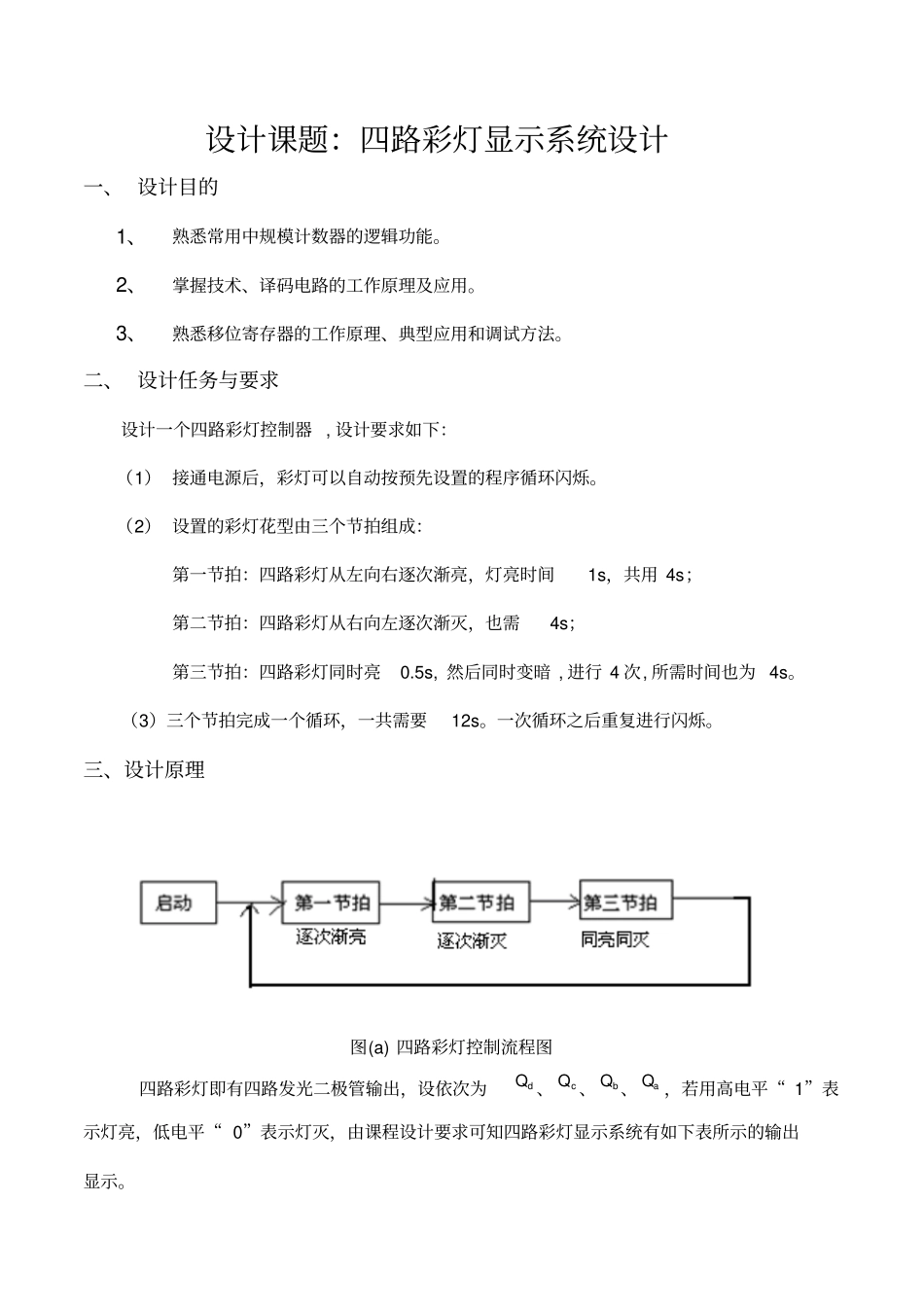 四路彩灯显示系统设计_第2页