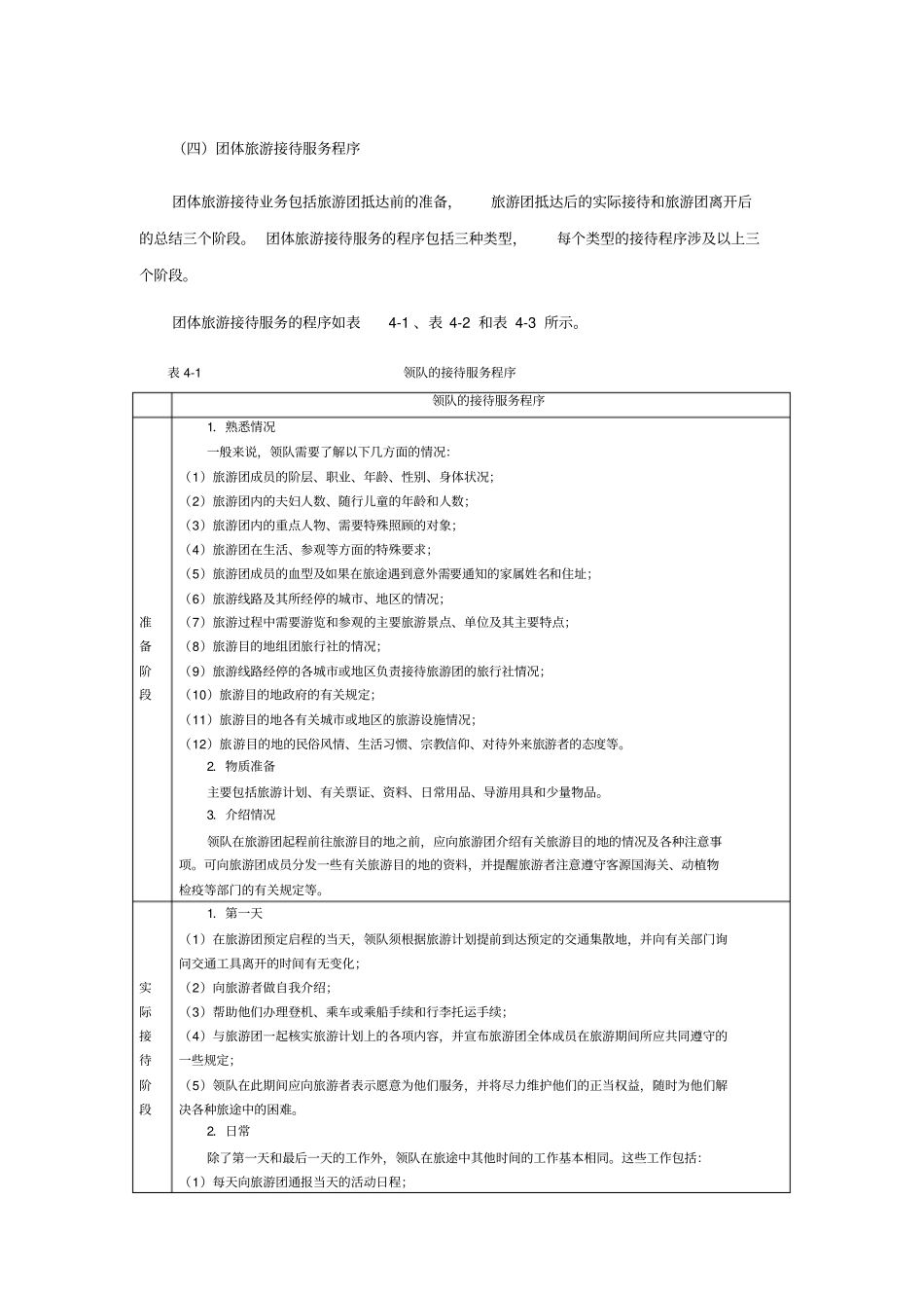 团体旅游接待服务程序及大型和特种慝中接待管理_第1页