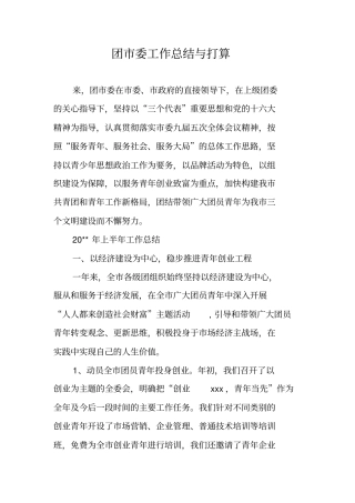 团委工作总结与打算