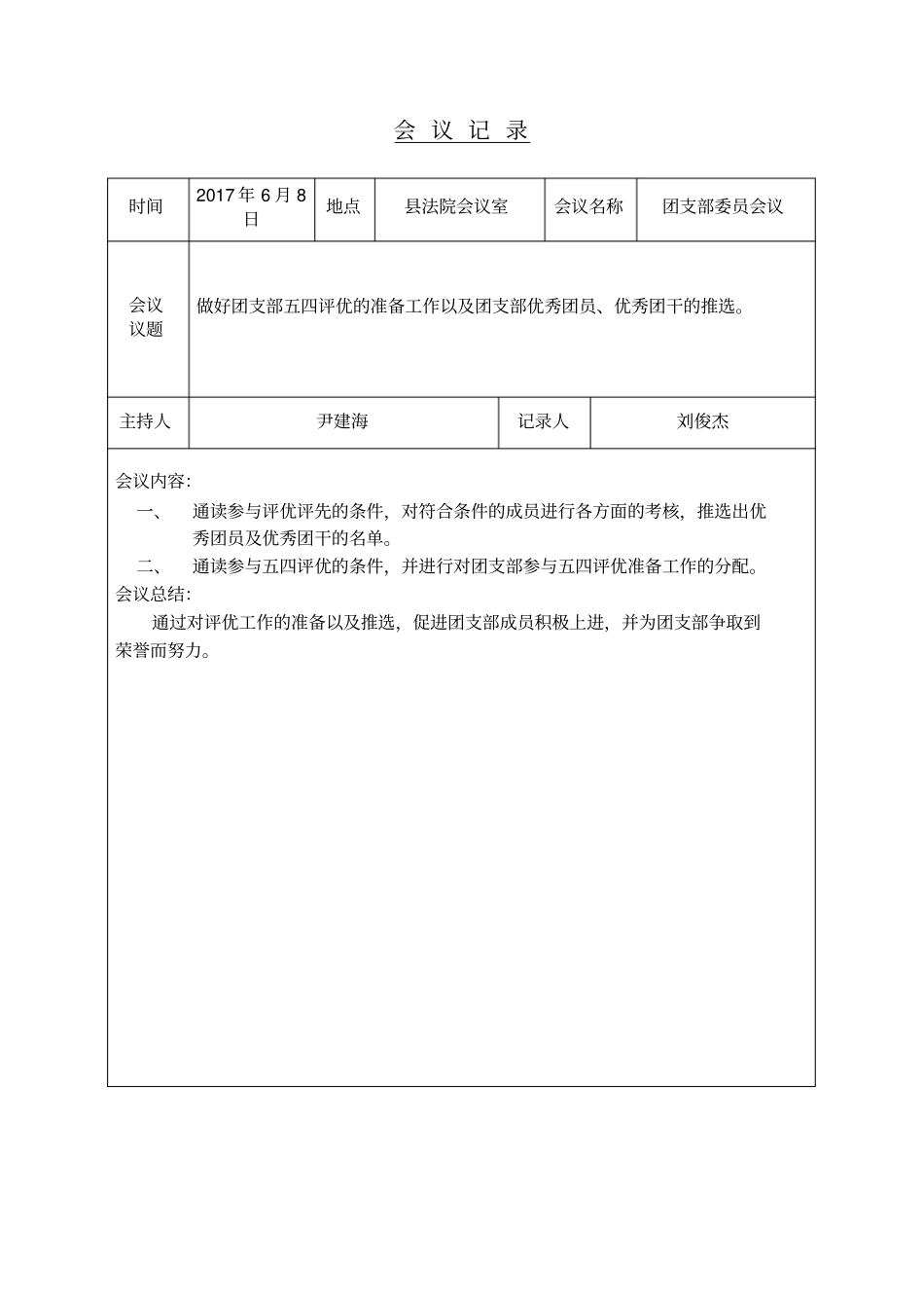 团支部会议记录,推荐文档_第3页