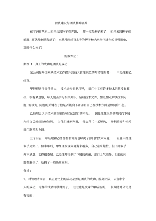 团队建设与团队精神培养