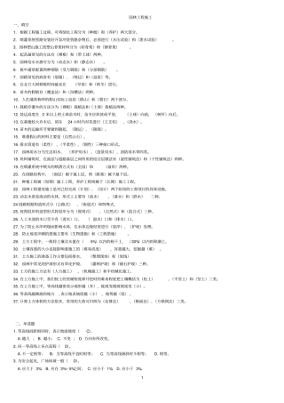 园林施工题库详解剖析