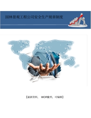 园林景观工程公司安全生产规章制度