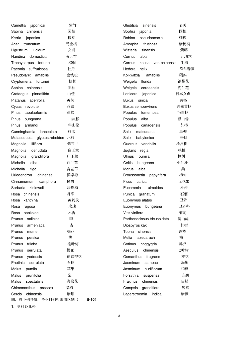 园林树木学复习题含答案1_第3页